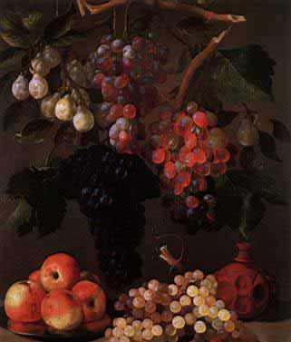 Juan Bautista de Espinosa Bodegon de uvas, manzanas y ciruelas oil painting picture